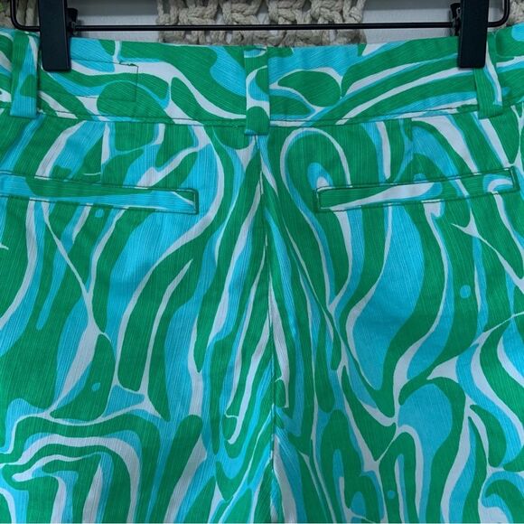 LILLY PULITZER Women’s Finders Keepers The Chipper Short Green Blue White Size 8 - Picture 6 of 14